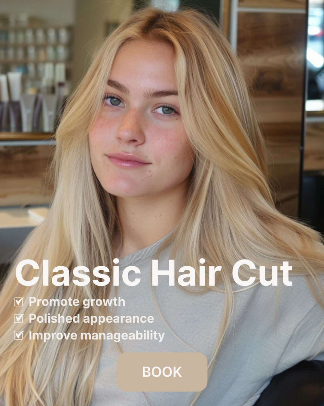 hair salon Instagram ad campaign designed to increase salon bookings and bring new haircut and color clients
